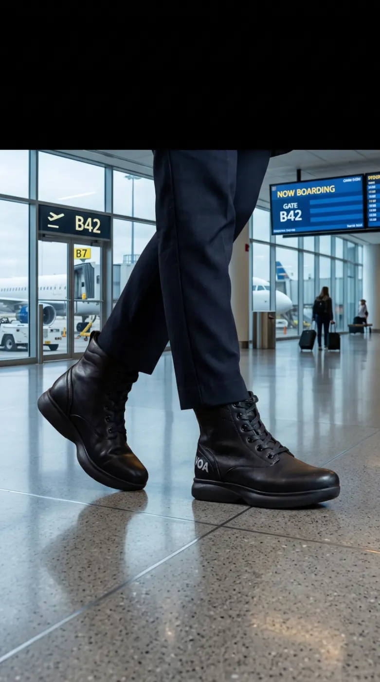 Person wearing comfortable Walking On Air shoes