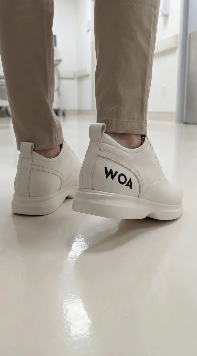 Healthcare professional wearing Walking On Air shoes