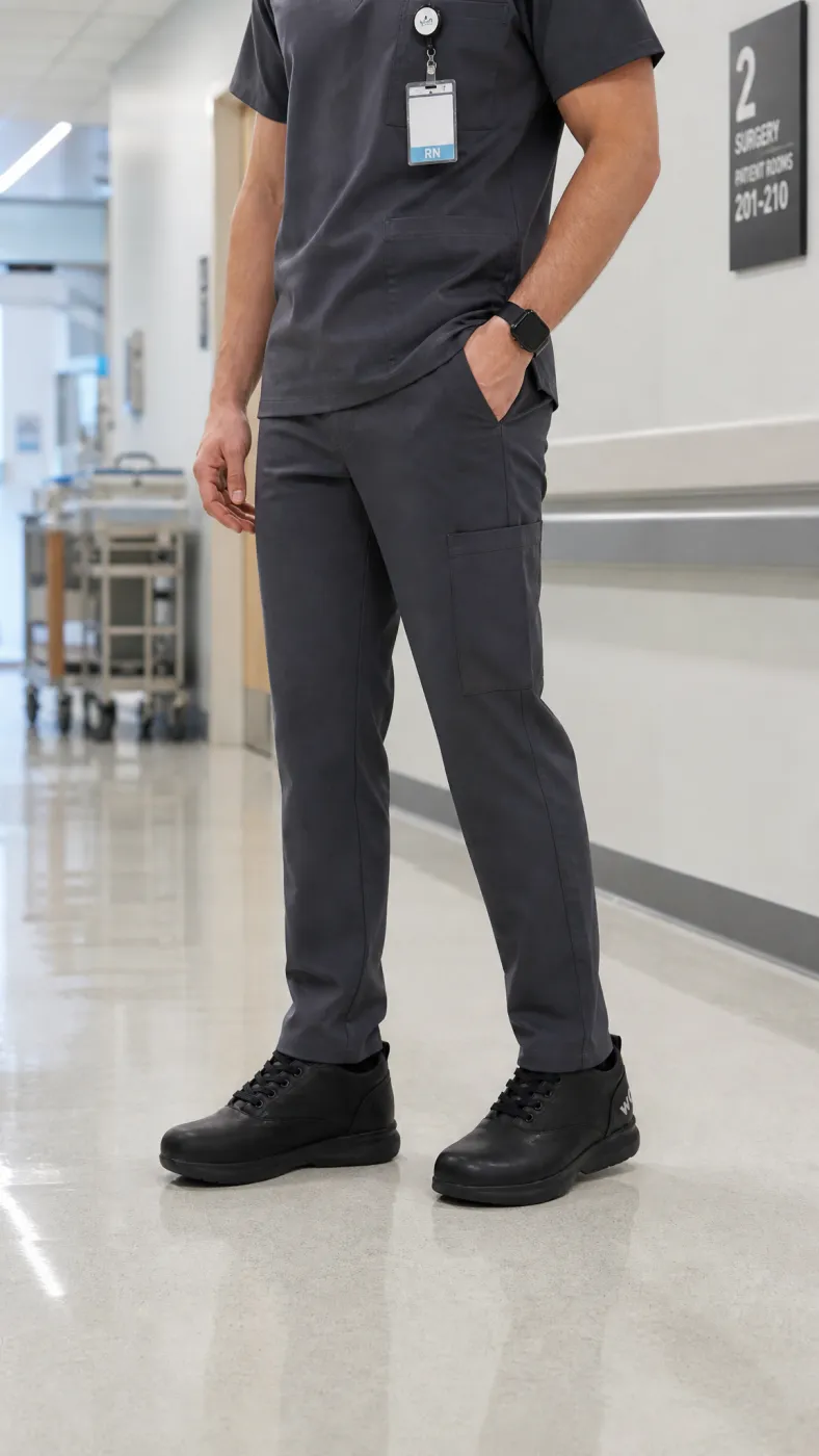 Healthcare worker standing in Walking On Air shoes