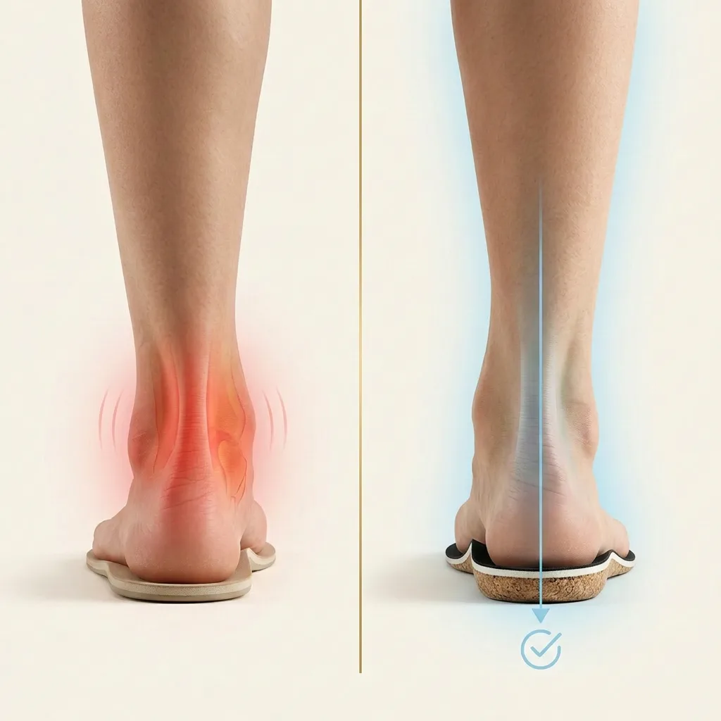 Foot pressure map showing where Walking On Air supports the foot