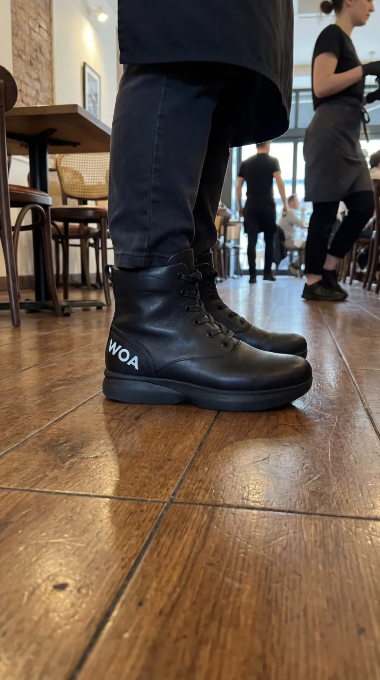 Close-up of Walking On Air hospitality footwear