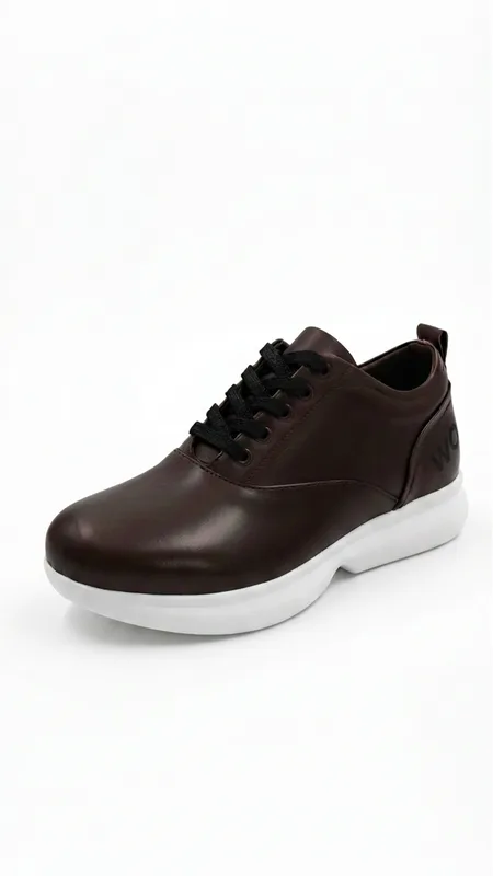 Brown & White WOA Dress Sneaker