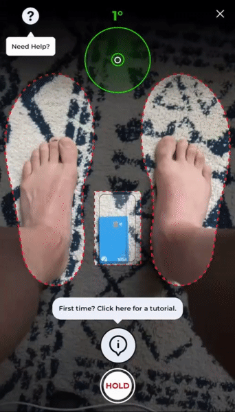 Foot scanning animation
